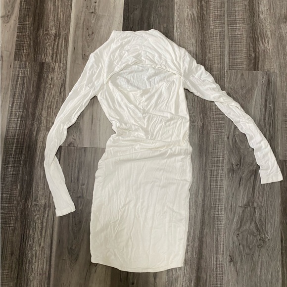Naked Wardrobe White Long Sleeve Dress - Picture 3 of 5